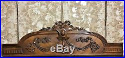 Bow drapery blazon wood carving pediment Atinque french architectural salvage