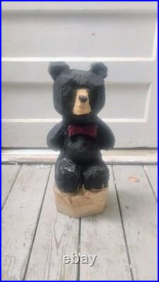Bowtie Teddy Wood Carving