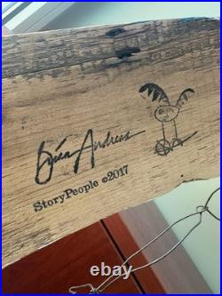 Brian Andreas Folk Wood Sculpture Story People Wall Art