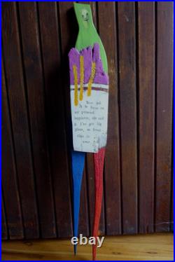 Brian Andreas Story People Original Wood Sculpture Big Plans 2007 Signed