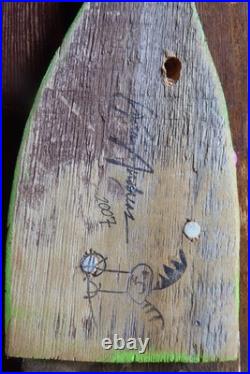 Brian Andreas Story People Original Wood Sculpture Big Plans 2007 Signed