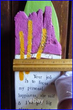 Brian Andreas Story People Original Wood Sculpture Big Plans 2007 Signed