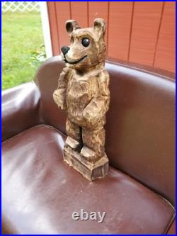 Brown Bear Cub Chainsaw Carving Brown Bear Cub Chainsaw Carving