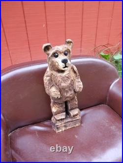 Brown Bear Cub Chainsaw Carving Brown Bear Cub Chainsaw Carving
