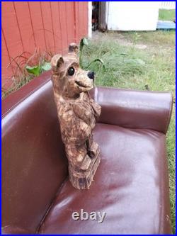Brown Bear Cub Chainsaw Carving Brown Bear Cub Chainsaw Carving