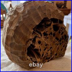 Brutalist Carved Interpretation Of An Abstract Wooden Head Sculpture Art Decor Brutalist Carved Interpretation Of An Abstract Wooden Head Sculpture Art Decor