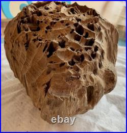 Brutalist Carved Interpretation Of An Abstract Wooden Head Sculpture Art Decor Brutalist Carved Interpretation Of An Abstract Wooden Head Sculpture Art Decor