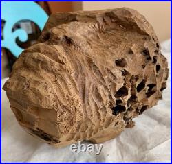 Brutalist Carved Wooden Interpretation Of An Abstract Head Sculpture Art Decor