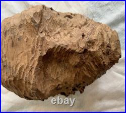 Brutalist Carved Wooden Interpretation Of An Abstract Head Sculpture Art Decor