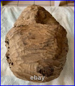 Brutalist Carved Wooden Interpretation Of An Abstract Head Sculpture Art Decor