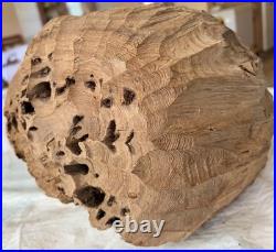 Brutalist Carved Wooden Interpretation Of An Abstract Head Sculpture Art Decor