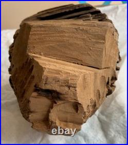 Brutalist Carved Wooden Interpretation Of An Abstract Head Sculpture Art Decor Brutalist Carved Wooden Interpretation Of An Abstract Head Sculpture Art Decor