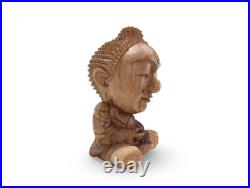 Buddha Statue, Wood Buddha Statue, Carved Wood Buddha, Teak Wood Buddha, Buddha