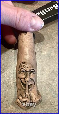 Butt Head Nancy Tuttle Carved Carving Spirit Wood Widdle Collectible 1992