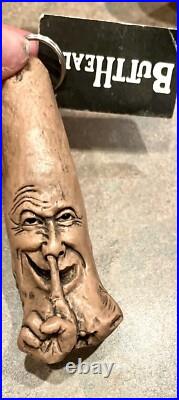 Butt Head Nancy Tuttle Carved Carving Spirit Wood Widdle Collectible 1992