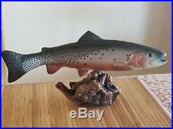 CUTTHROAT TROUT CARVED WOOD SCULPTURE 18 BIG SKY CARVERS Montana US Bill Reel
