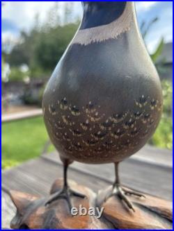 California Quail wood carving by Dale Jordan, dated 1991
