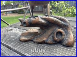 California Quail wood carving by Dale Jordan, dated 1991