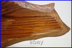 Canadian Carved Western Red Cedar Wooden Bear Sculpture Artist Signed CR Seyfort