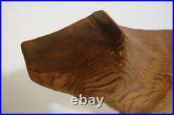 Canadian Carved Western Red Cedar Wooden Bear Sculpture Artist Signed CR Seyfort