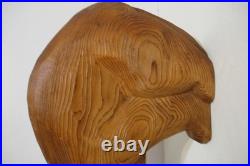 Canadian Carved Western Red Cedar Wooden Bear Sculpture Artist Signed CR Seyfort
