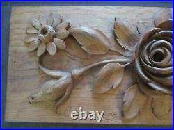 Carl Zimmerman Wood Carving Sculpture Hanging Flowers Exhibited 1940's Floral