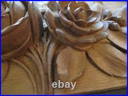 Carl Zimmerman Wood Carving Sculpture Hanging Flowers Exhibited 1940's Floral