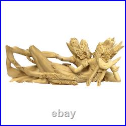 Carved Rama Sinta Sculpture Ramayana Love story Balinese Art Wood carving Statue