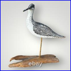 Carved Wood Shore Bird Sandpiper Decoy Wr Freden W Ray Fresen Listed Artist
