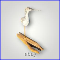 Carved Wood Shore Bird Sandpiper Decoy Wr Freden W Ray Fresen Listed Artist