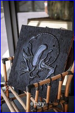 Carved painting Alien (handmade)
