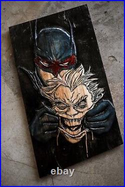Carved painting Batman and Joker (handmade)
