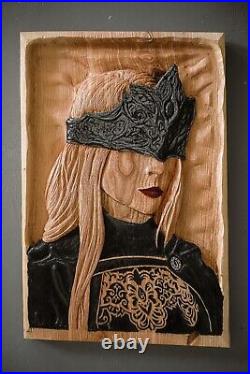 Carved painting Firekeeper / Dark Souls
