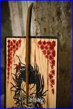 Carved painting Ghost of Tsushima (handmade)