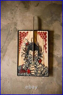 Carved painting Ghost of Tsushima (handmade)