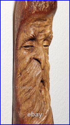 Carving Woodspirit Old Man Wizard Tree Face Oak Carving Woodspirit Old Man Wizard Tree Face Oak