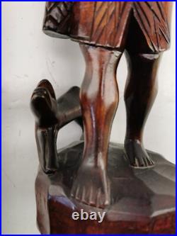 Carving of indigenous woman, carved in noble woods Carving of indigenous woman, carved in noble woods