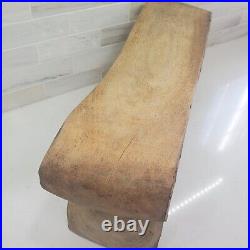 Ceremonial Metate Hand-Carved Footrest or Stool or Headrest Wood Art Sculpture