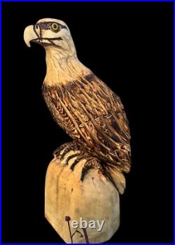 Chainsaw Carved Bald Eagle Piece Birds Wood Carving Sculpture Statue Rustic Chainsaw Carved Bald Eagle Piece Birds Wood Carving Sculpture Statue Rustic