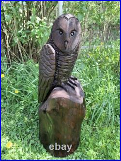 Chainsaw Carved Barn Owl Wood Carving Sculpture Statue Birds Wildlife Rustic Chainsaw Carved Barn Owl Wood Carving Sculpture Statue Birds Wildlife Rustic