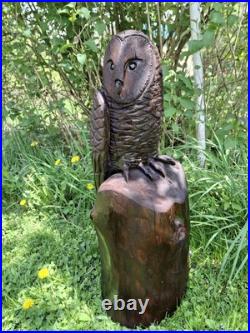 Chainsaw Carved Barn Owl Wood Carving Sculpture Statue Birds Wildlife Rustic Chainsaw Carved Barn Owl Wood Carving Sculpture Statue Birds Wildlife Rustic