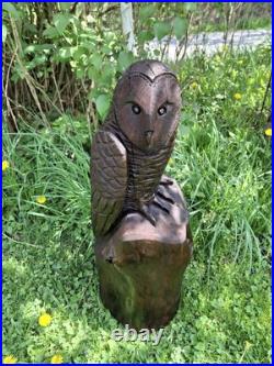 Chainsaw Carved Barn Owl Wood Carving Sculpture Statue Birds Wildlife Rustic Chainsaw Carved Barn Owl Wood Carving Sculpture Statue Birds Wildlife Rustic