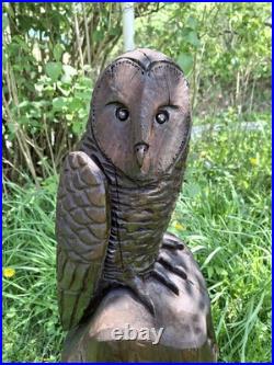 Chainsaw Carved Barn Owl Wood Carving Sculpture Statue Birds Wildlife Rustic Chainsaw Carved Barn Owl Wood Carving Sculpture Statue Birds Wildlife Rustic