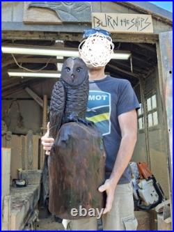 Chainsaw Carved Barn Owl Wood Carving Sculpture Statue Birds Wildlife Rustic Chainsaw Carved Barn Owl Wood Carving Sculpture Statue Birds Wildlife Rustic
