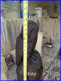 Chainsaw Carved Barn Owl Wood Carving Sculpture Statue Birds Wildlife Rustic Chainsaw Carved Barn Owl Wood Carving Sculpture Statue Birds Wildlife Rustic