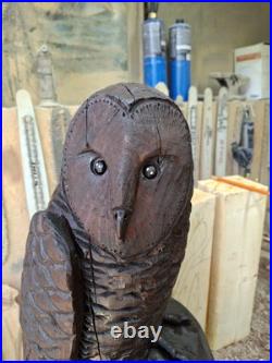 Chainsaw Carved Barn Owl Wood Carving Sculpture Statue Birds Wildlife Rustic Chainsaw Carved Barn Owl Wood Carving Sculpture Statue Birds Wildlife Rustic