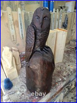 Chainsaw Carved Barn Owl Wood Carving Sculpture Statue Birds Wildlife Rustic Chainsaw Carved Barn Owl Wood Carving Sculpture Statue Birds Wildlife Rustic
