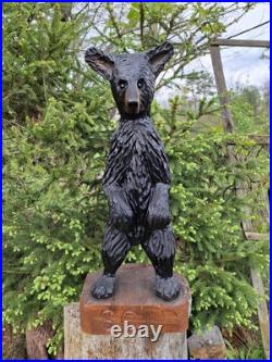 Chainsaw Carved Bear Wood Carving Sculpture Statue Bears Black Bear Handmade Chainsaw Carved Bear Wood Carving Sculpture Statue Bears Black Bear Handmade
