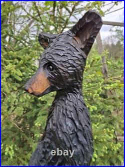 Chainsaw Carved Bear Wood Carving Sculpture Statue Bears Black Bear Handmade Chainsaw Carved Bear Wood Carving Sculpture Statue Bears Black Bear Handmade