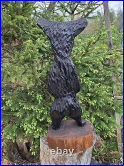 Chainsaw Carved Bear Wood Carving Sculpture Statue Bears Black Bear Handmade Chainsaw Carved Bear Wood Carving Sculpture Statue Bears Black Bear Handmade